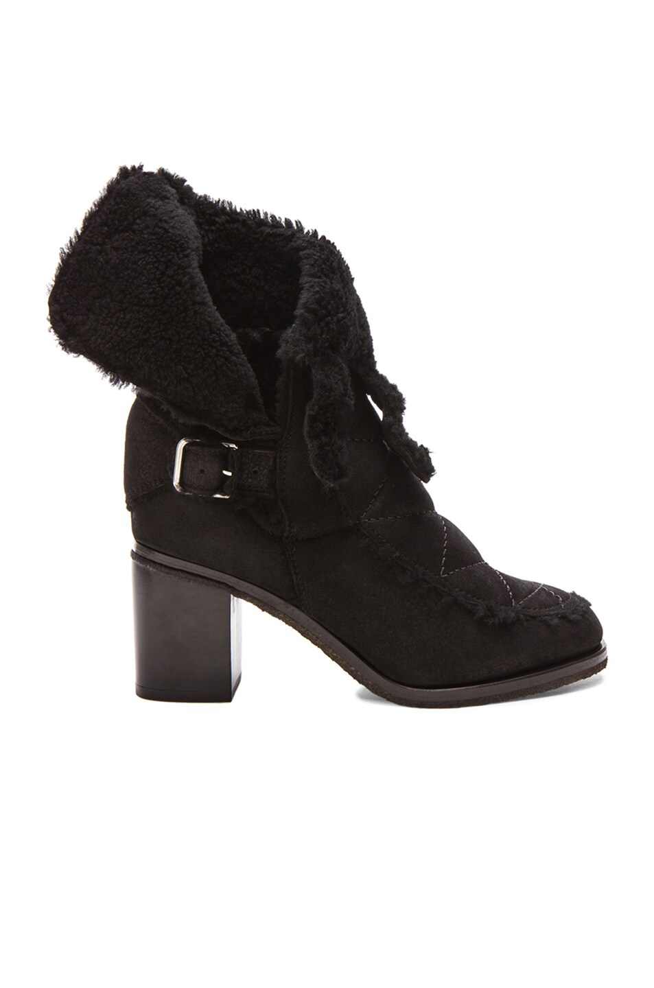 Image 1 of Laurence Dacade Achille Shearling Booties in Black