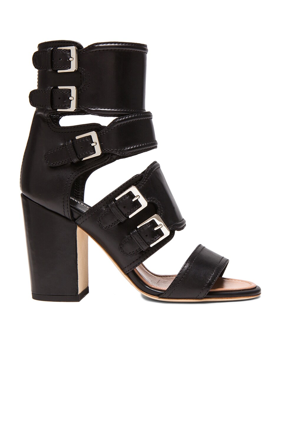 Image 1 of Laurence Dacade Hadeli Calfskin Leather Heels in Black