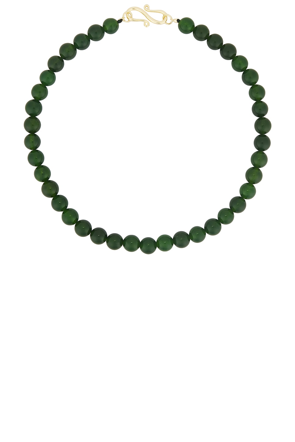 Image 1 of Lie Studio Mary Necklace in Green Agate Stone