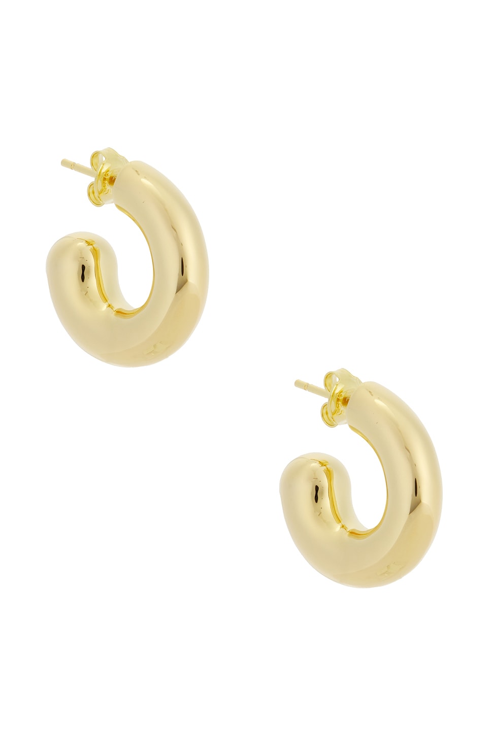 Rose Earrings in Metallic Gold