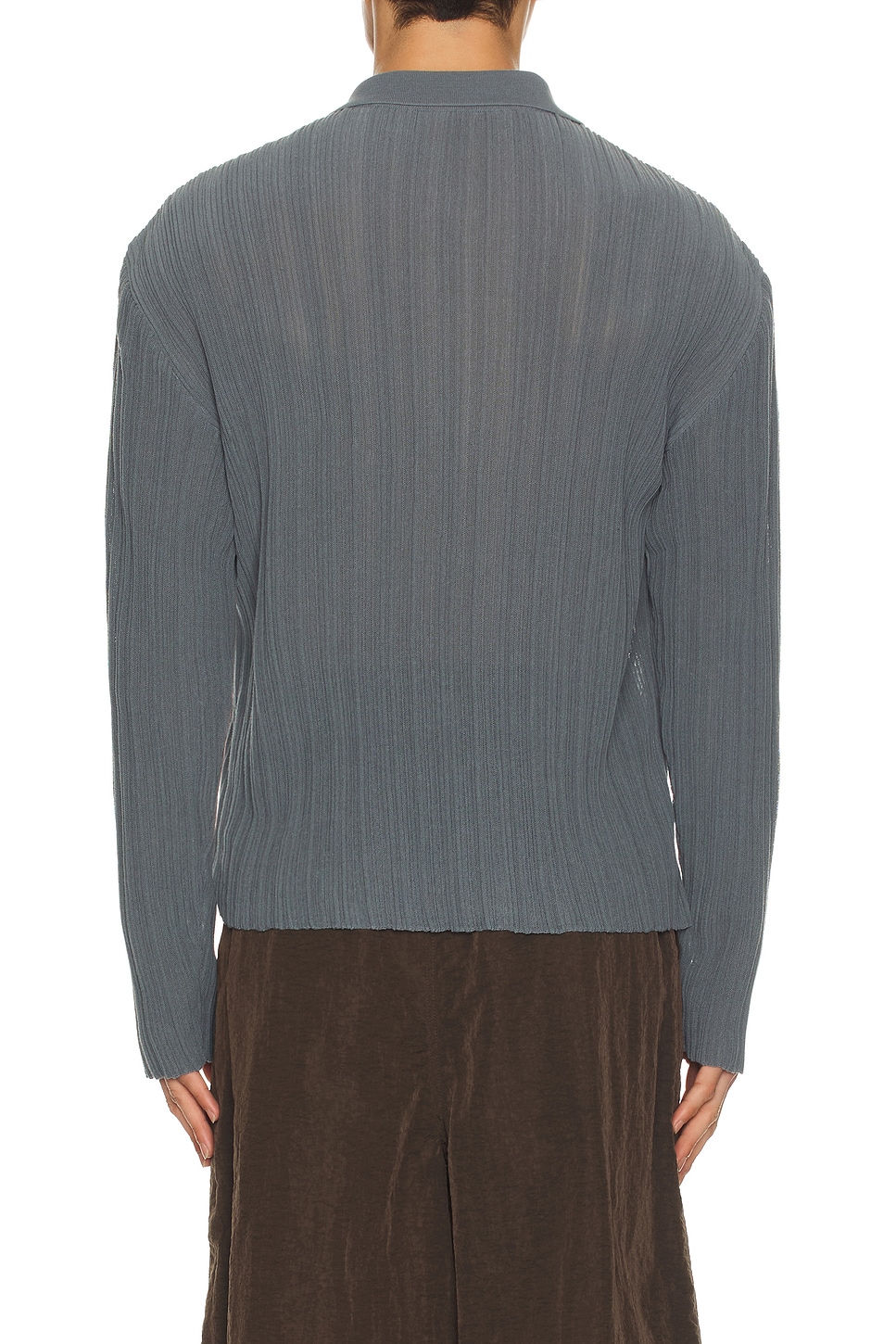 Le17septembre Ribbed Cardigan In Blue