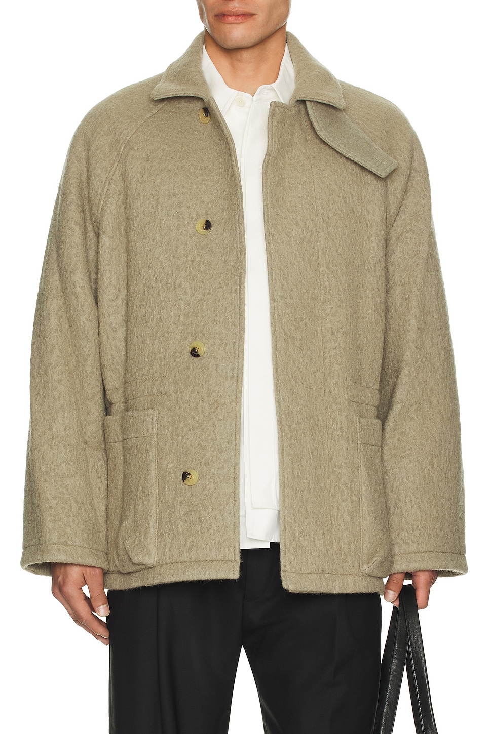 Image 1 of Le17Septembre Wool Hunting Half Coat in Gray