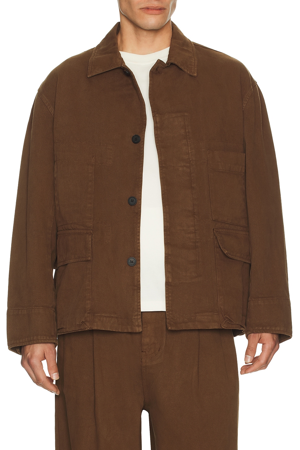 Image 1 of Le17Septembre Denim Field Jacket in Brown