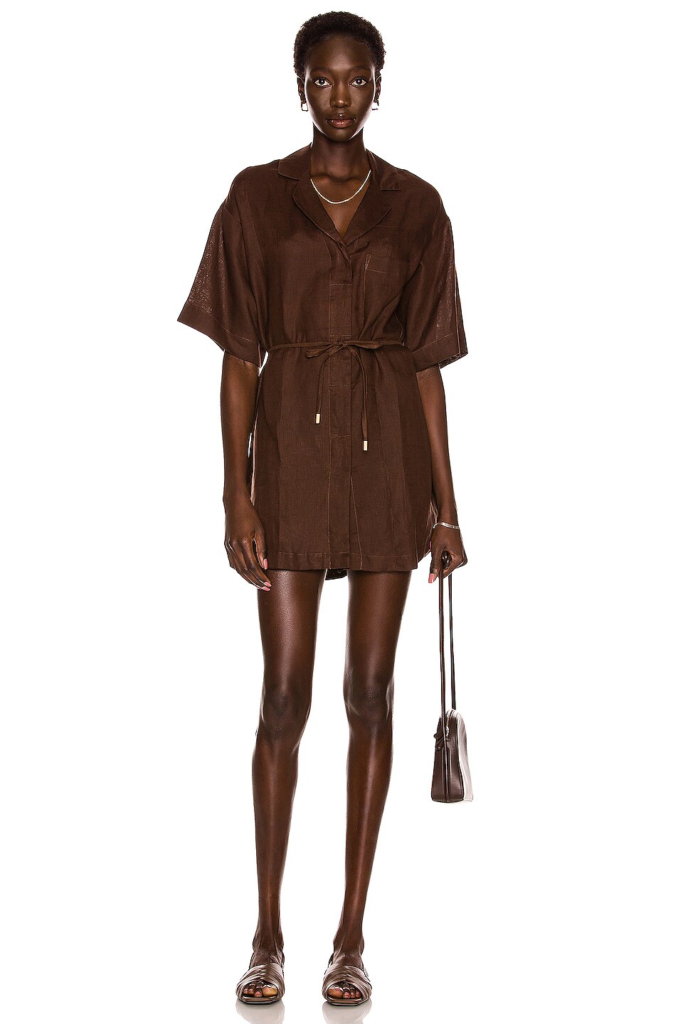 Image 1 of LE BUNS Mirah Organic Dress in Brown