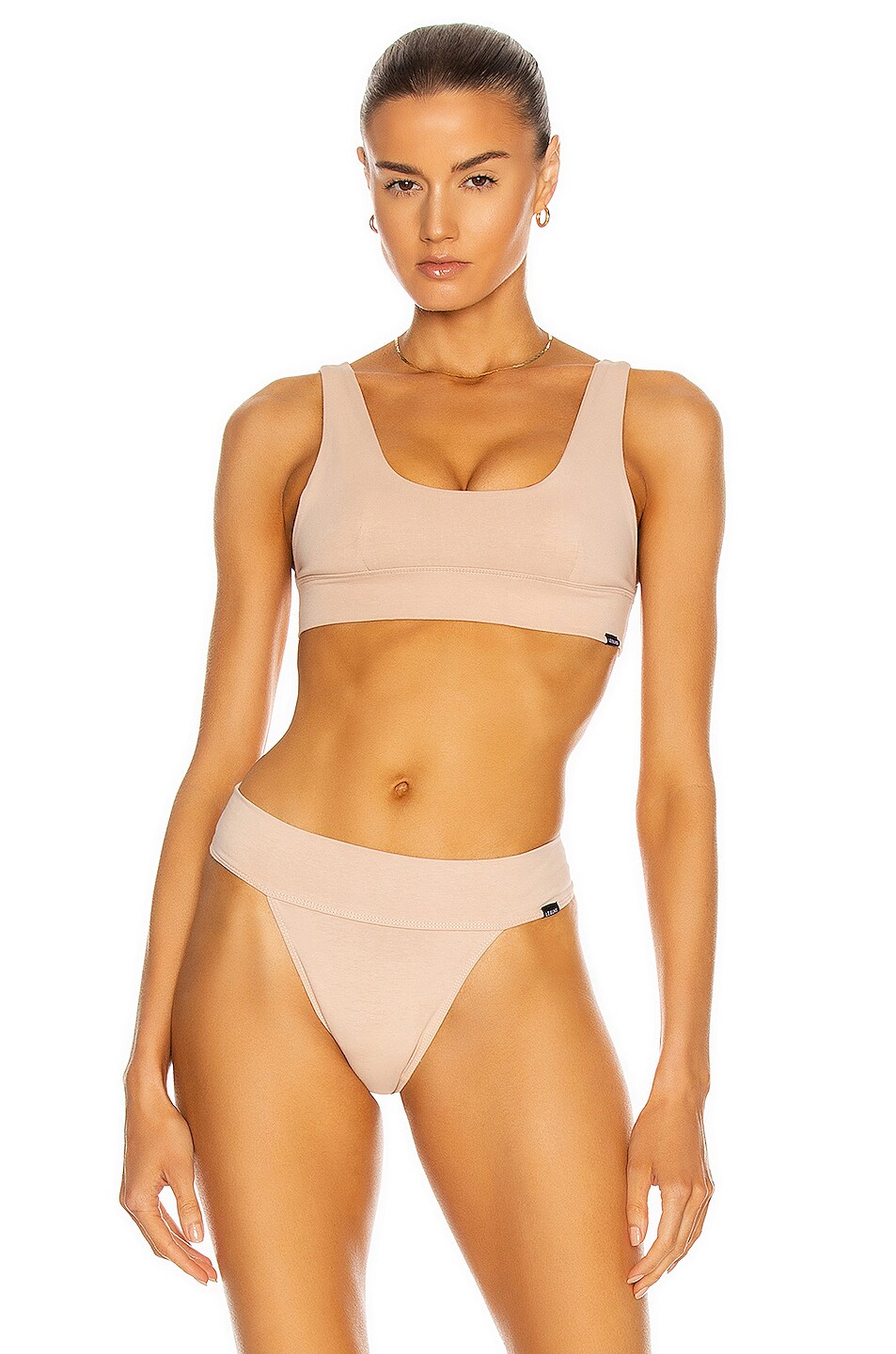 Image 1 of LE BUNS Charlie Organic Cotton Bralette in Rose