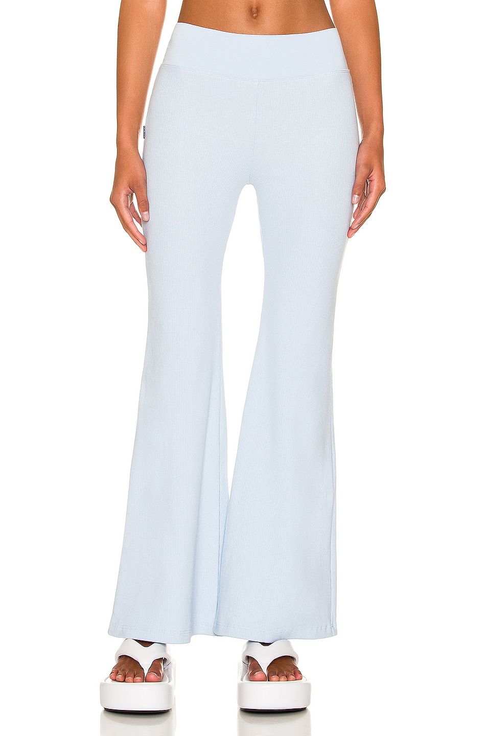 Image 1 of LE BUNS Franny Organic Ribbed Cotton Pant in Blue