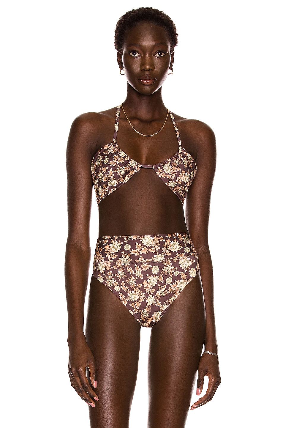 Image 1 of LE BUNS Ines Organic Bikini Top in Coco Floral