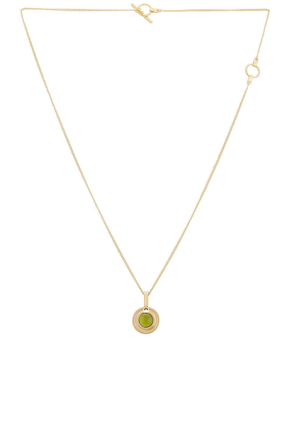 Image 1 of LEDA MADERA Sophia Pendant Necklace in Green & Gold