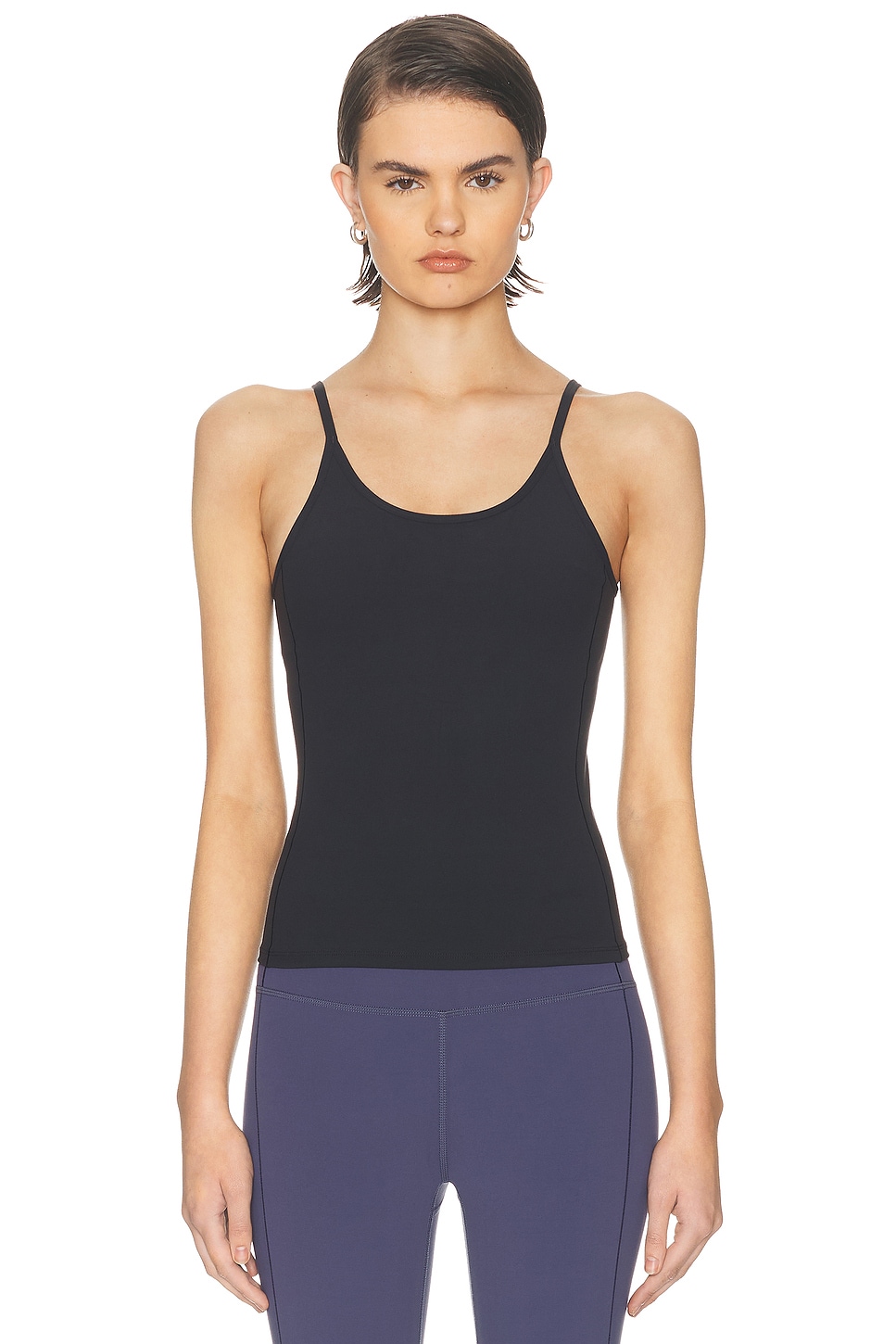 Left On Friday Barre Long Tank Top In Black