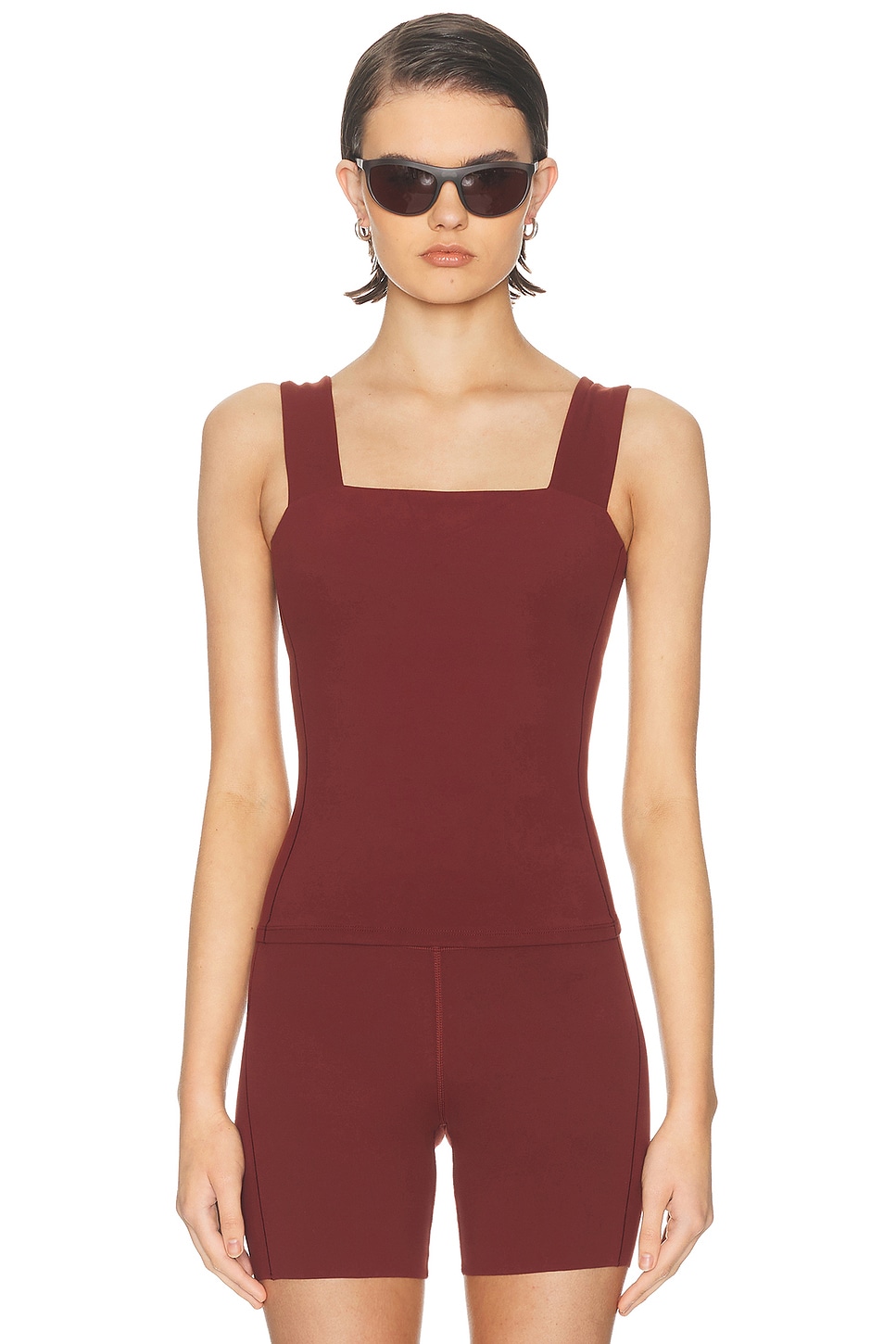 Left On Friday Frame Long Tank Top In Purple