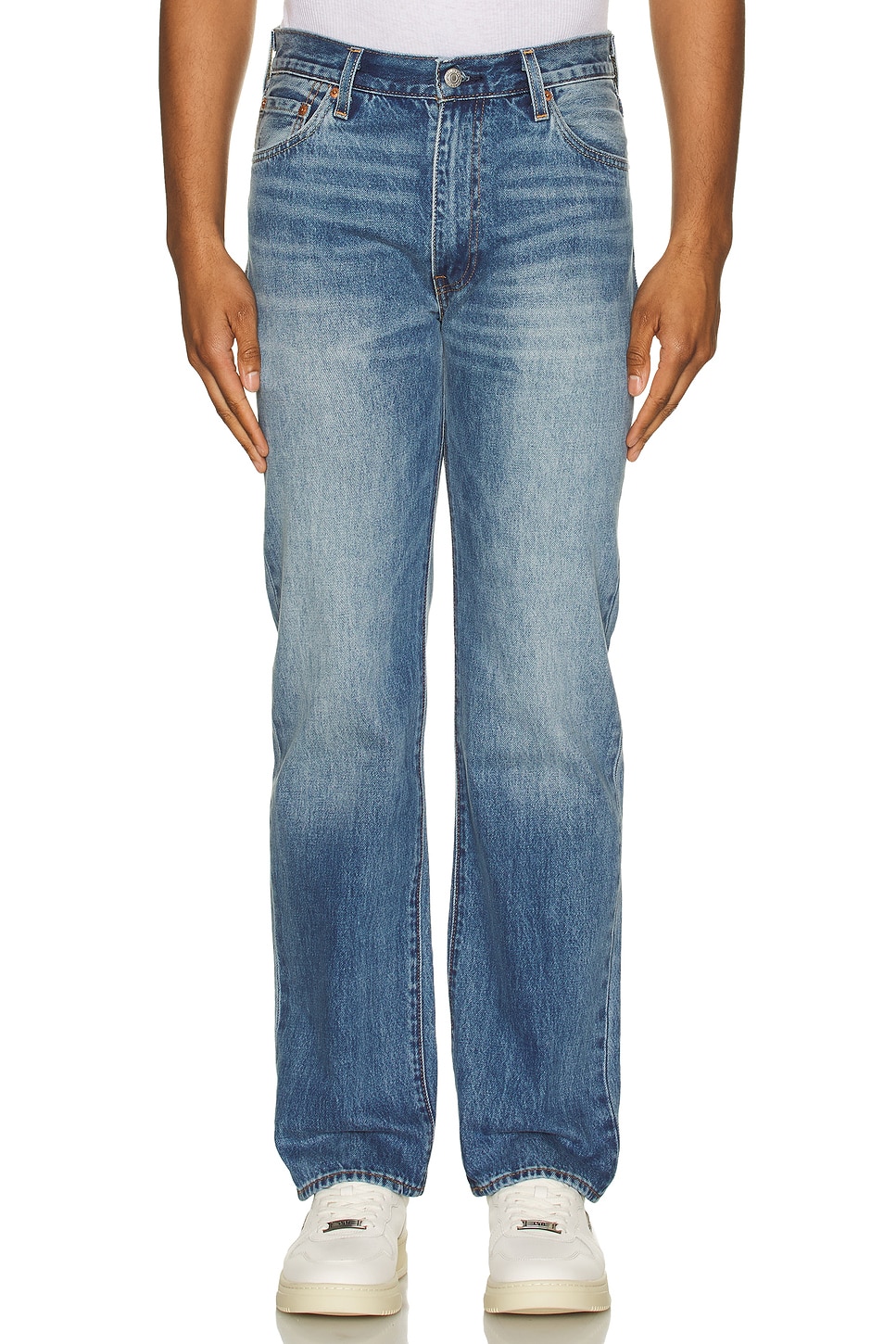Image 1 of LEVI'S 555 Relaxed Straight Jeans in Indigo Champion