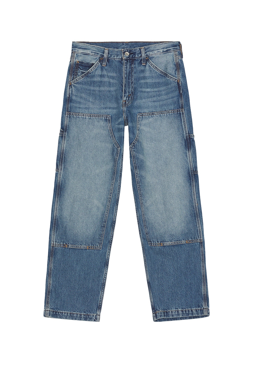 568 Loose Straight Double Knee Jean in Blue