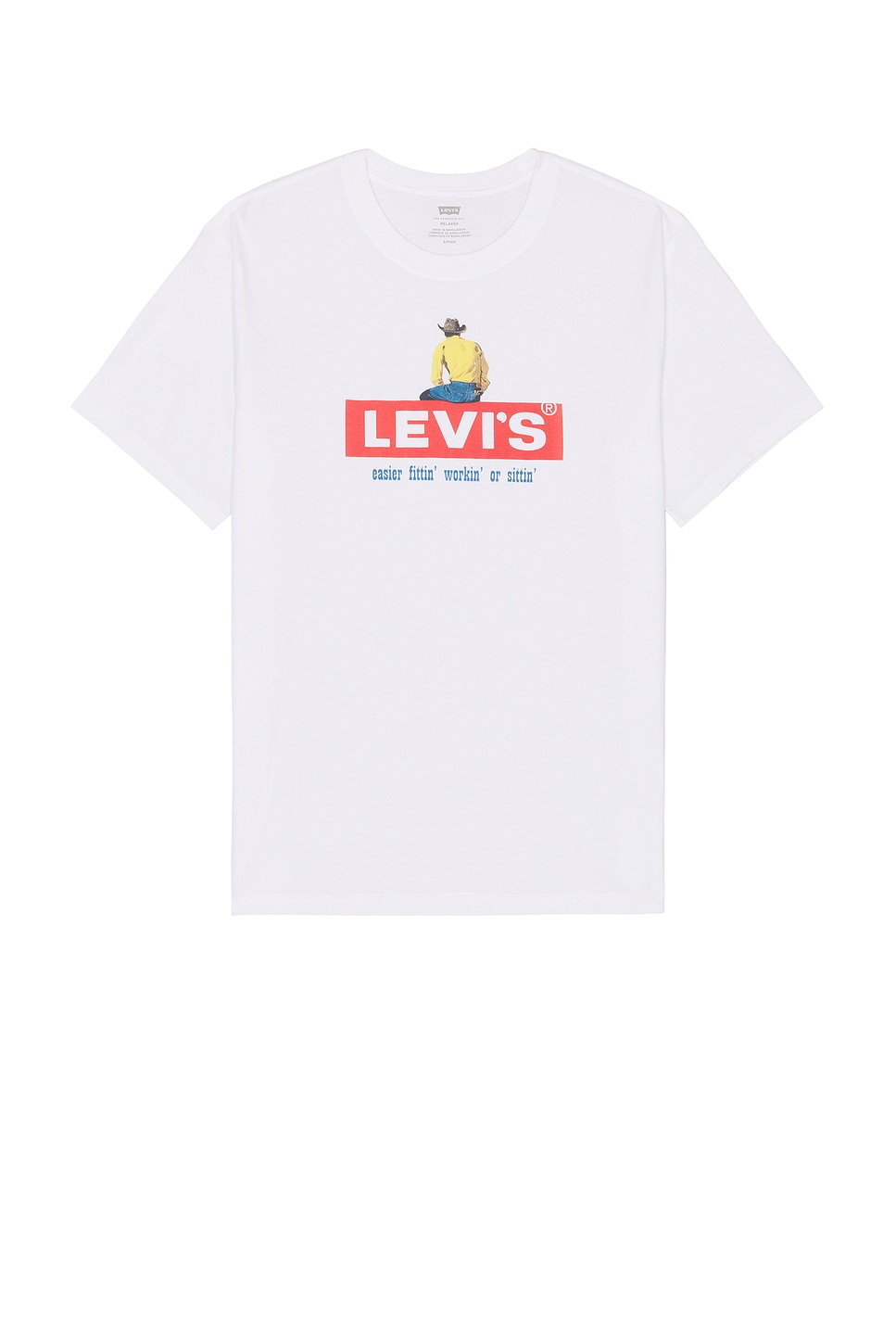 Short Sleeve Relaxed Fit Tee in White