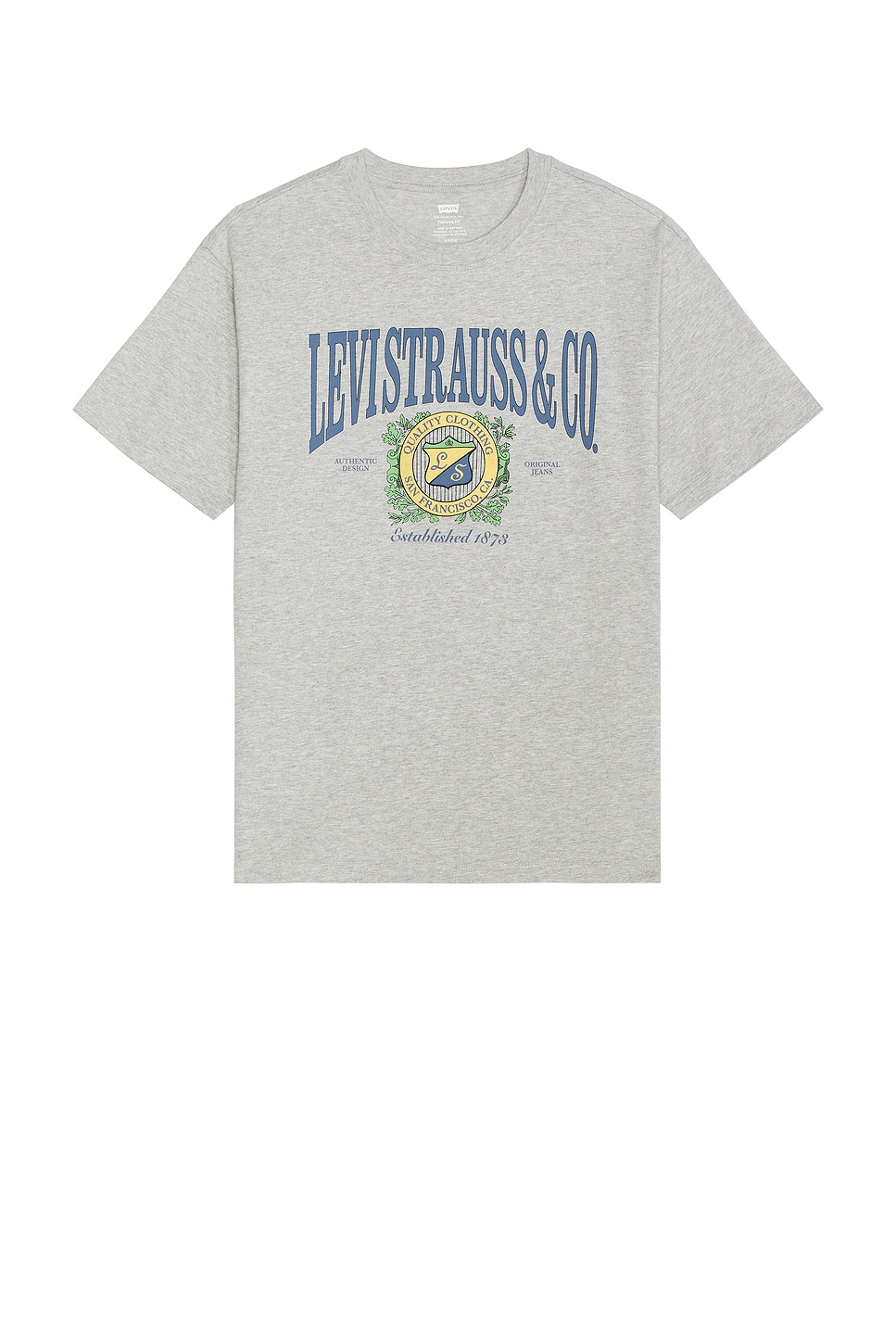 Vintage Fit Graphic Tee in Light Grey
