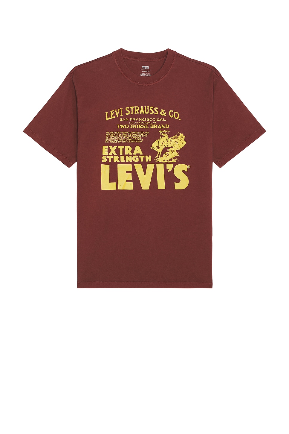 Vintage Fit Graphic Tee in Burgundy