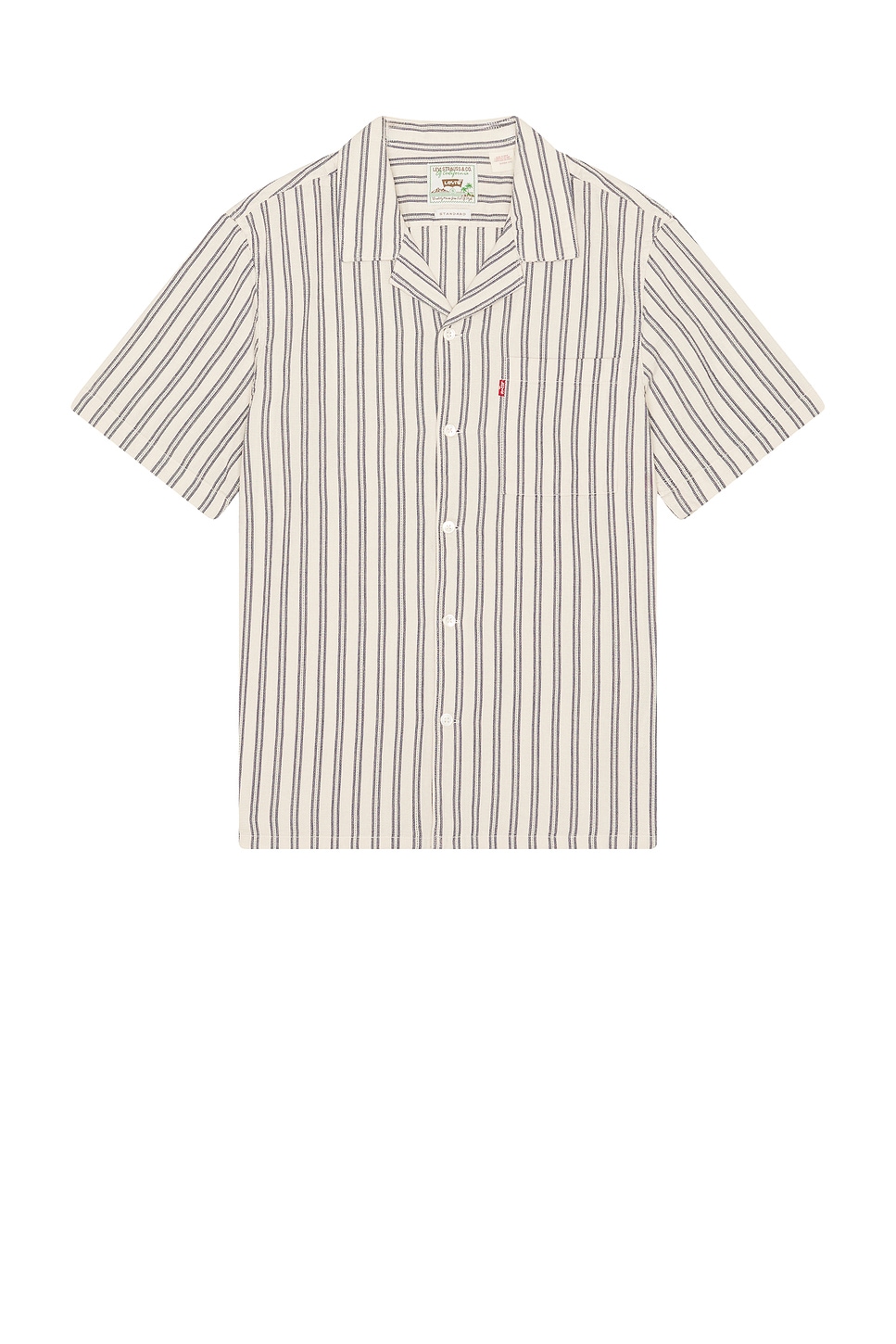 Image 1 of LEVI'S Sunset Standard Camp Shirt in Edison Stripe Navy