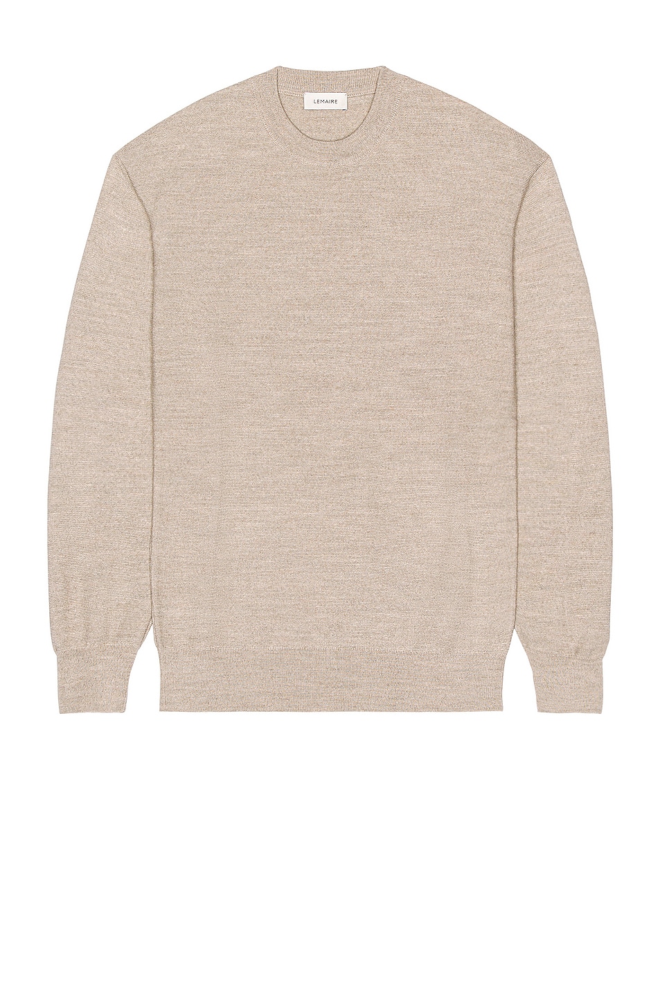Image 1 of Lemaire Crew Neck Sweater in Light Stone Mela