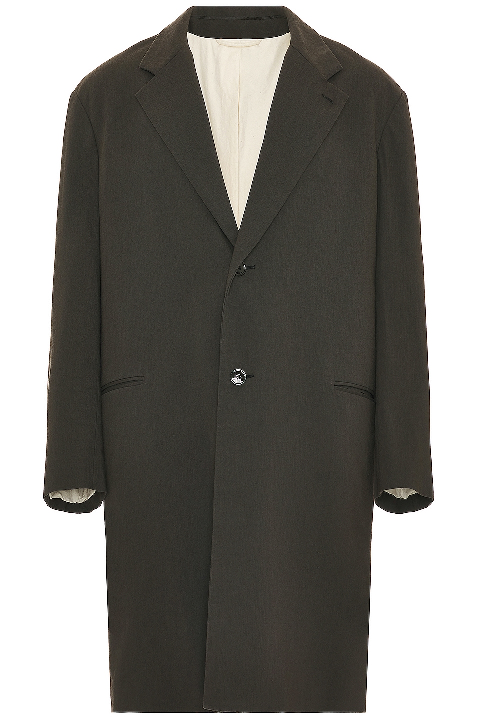 Image 1 of Lemaire Chesterfield Coat in Ash Black