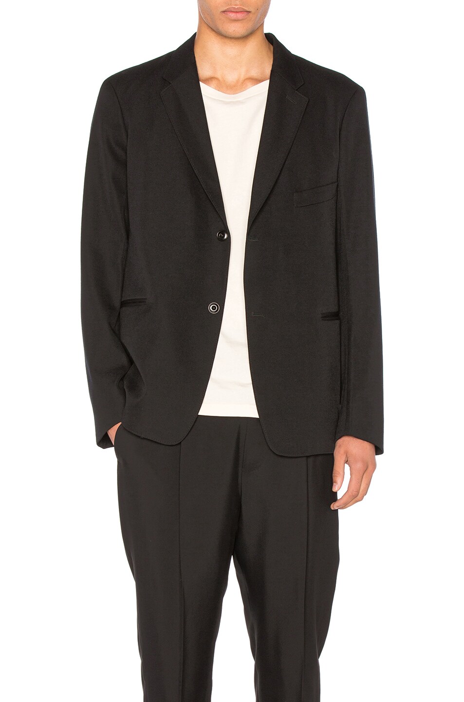Image 1 of Lemaire Wool Soft Jacket in Black