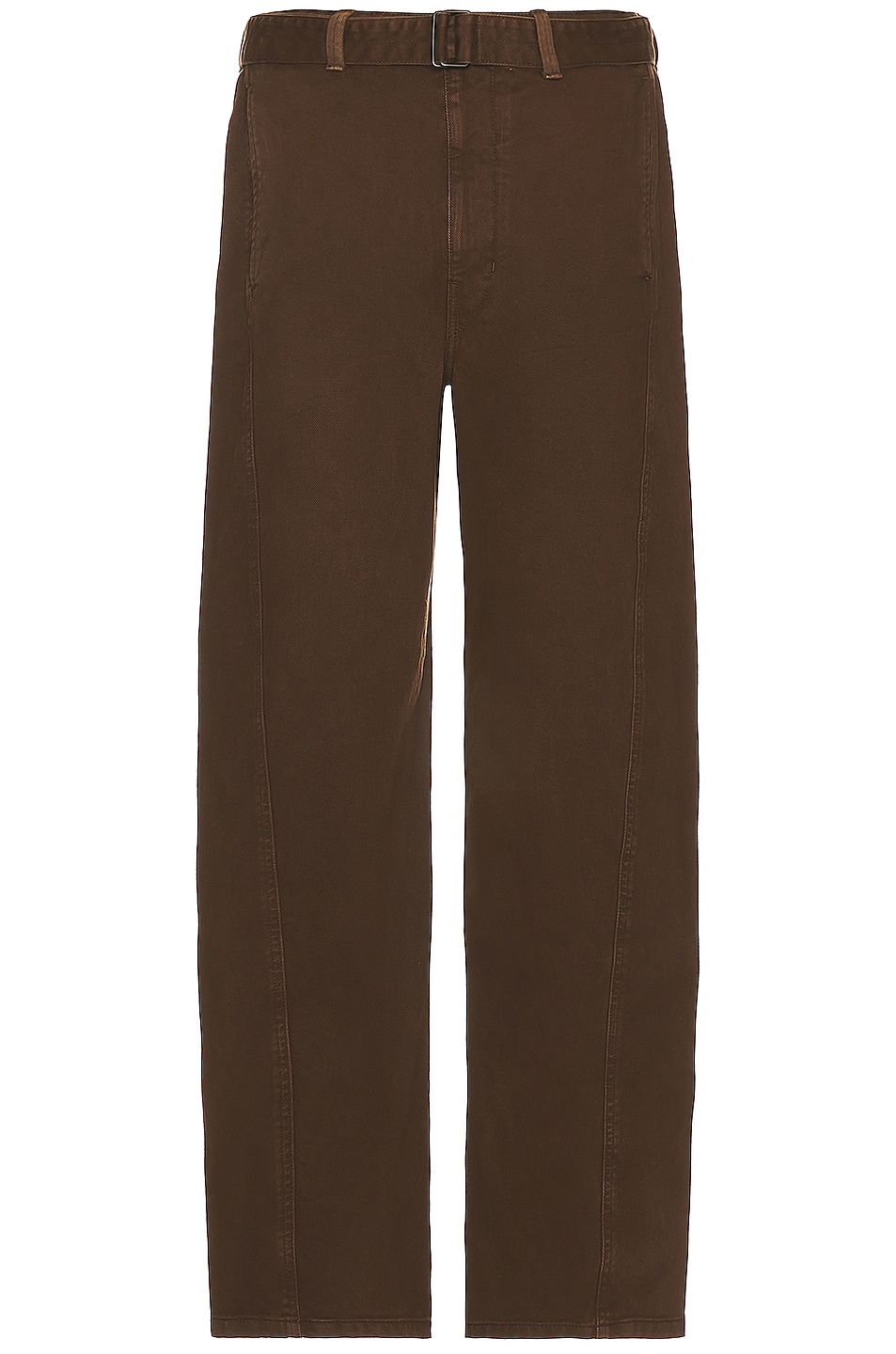 Image 1 of Lemaire Twisted Belted Pants in Dark Brown