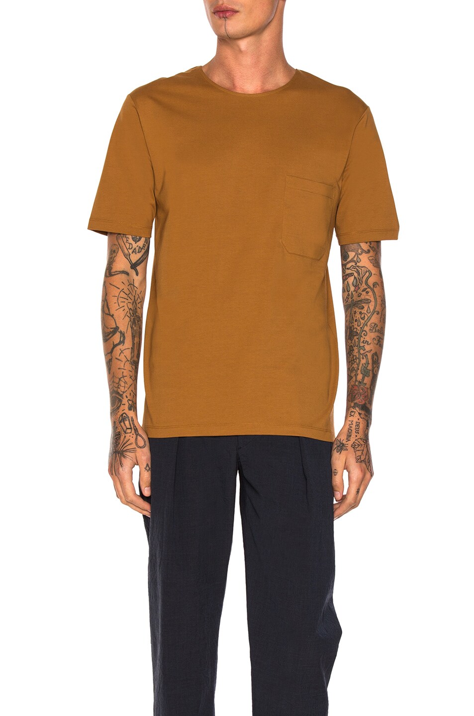 Image 1 of Lemaire Pocket Tee in Tobacco