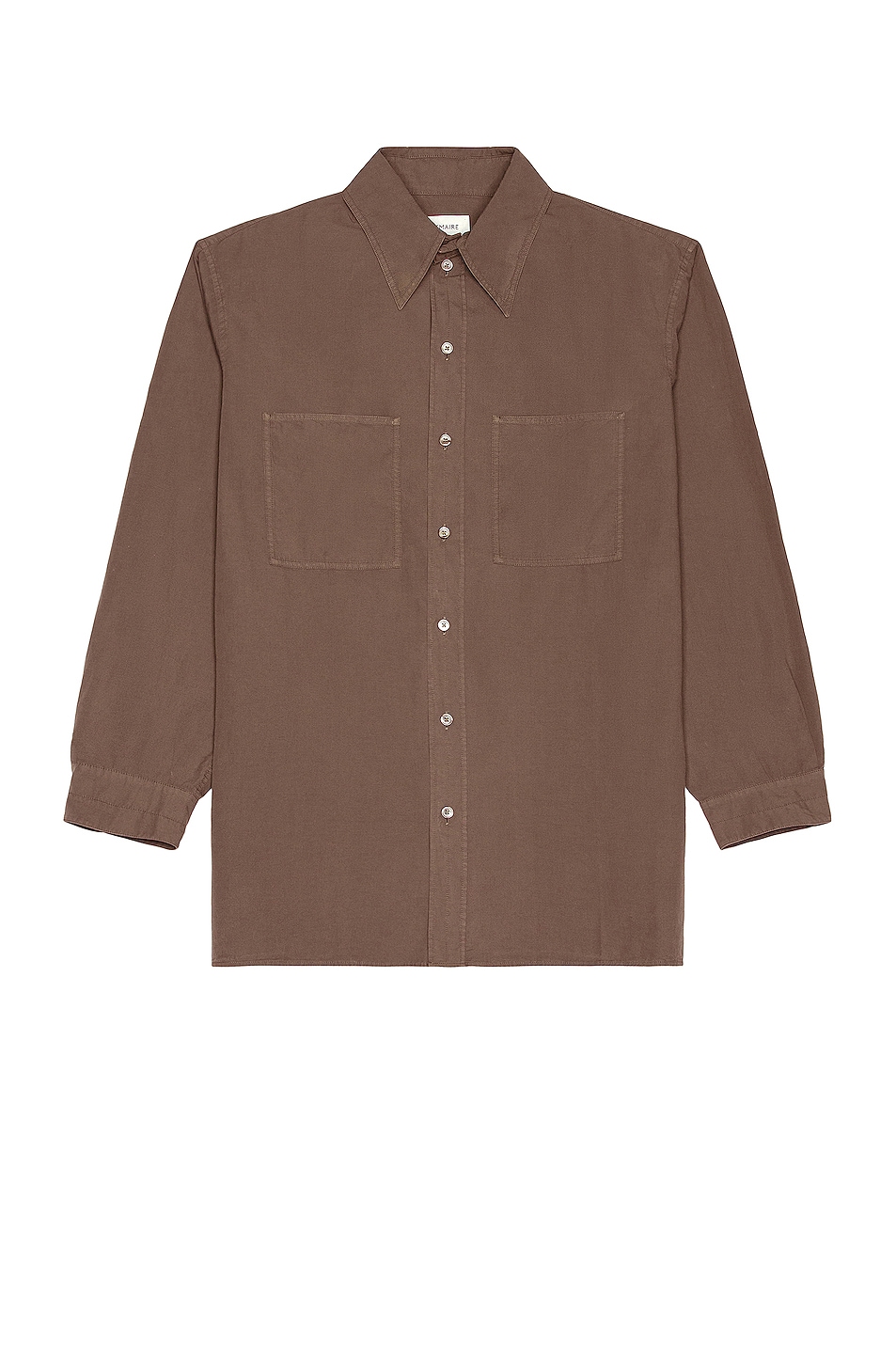 Image 1 of Lemaire Patch Pocket Shirt in Chestnut