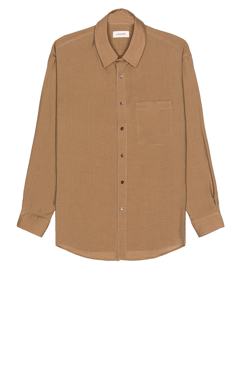 Image 1 of Lemaire Regular Collar Shirt in Cappuccino