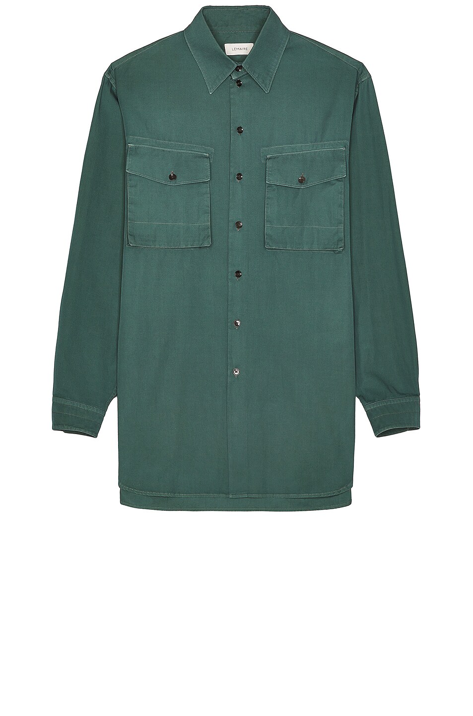 Image 1 of Lemaire Military Shirt in Myrtle Green