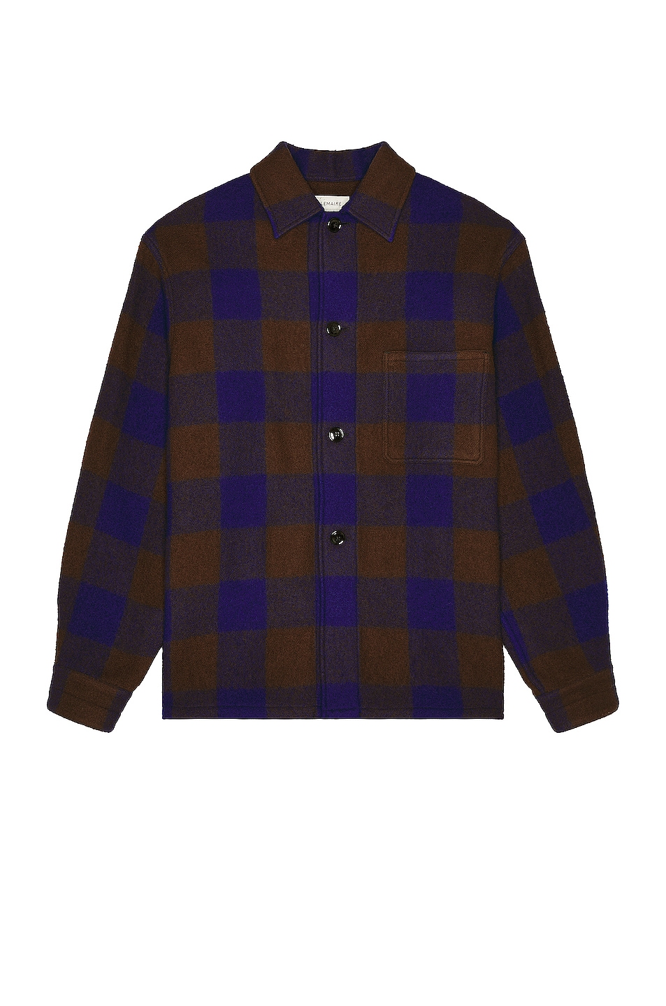 Image 1 of Lemaire Pyjama Shirt in Brown / Electric Blue