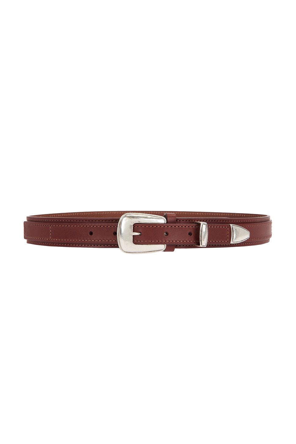 Lemaire Minimal Western Belt In Roasted Pecan