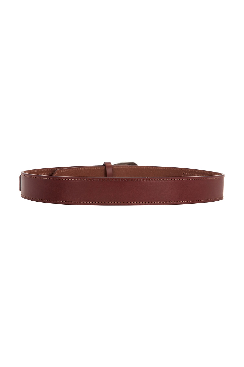 Shop Lemaire Minimal Western Belt In Roasted Pecan