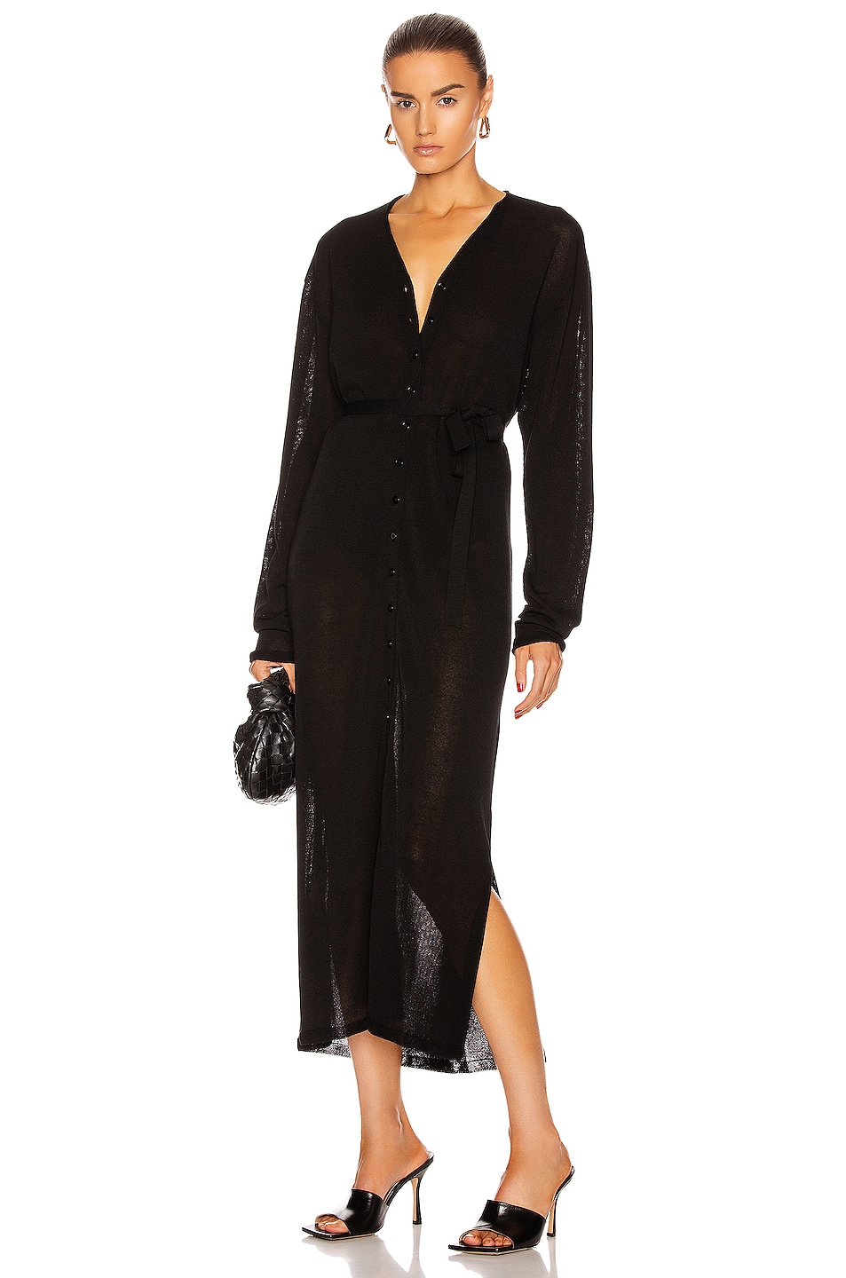 Image 1 of Lemaire Cardigan Dress in Black