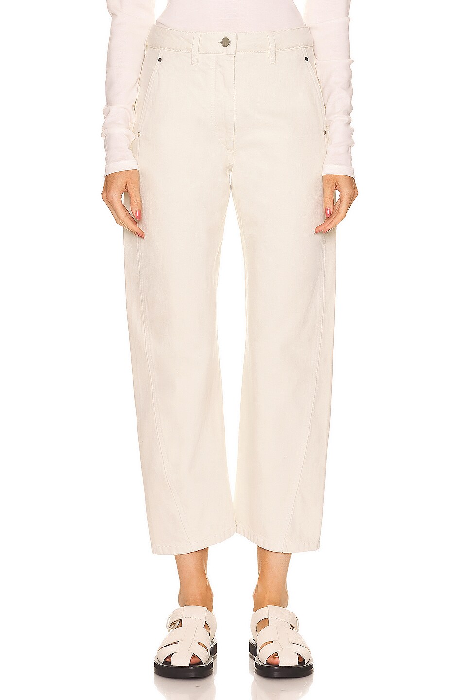 Image 1 of Lemaire Denim Twisted Jean in Misty Ivory