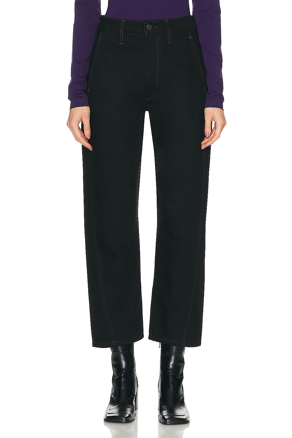 Image 1 of Lemaire Twisted Pant in Black