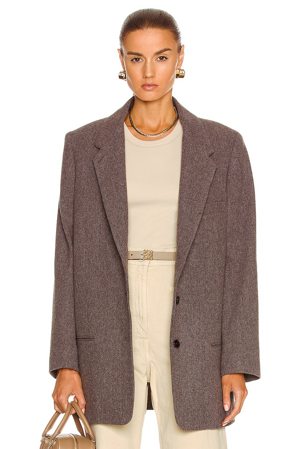 Image 1 of Lemaire Boxy Jacket in Taupe Grey