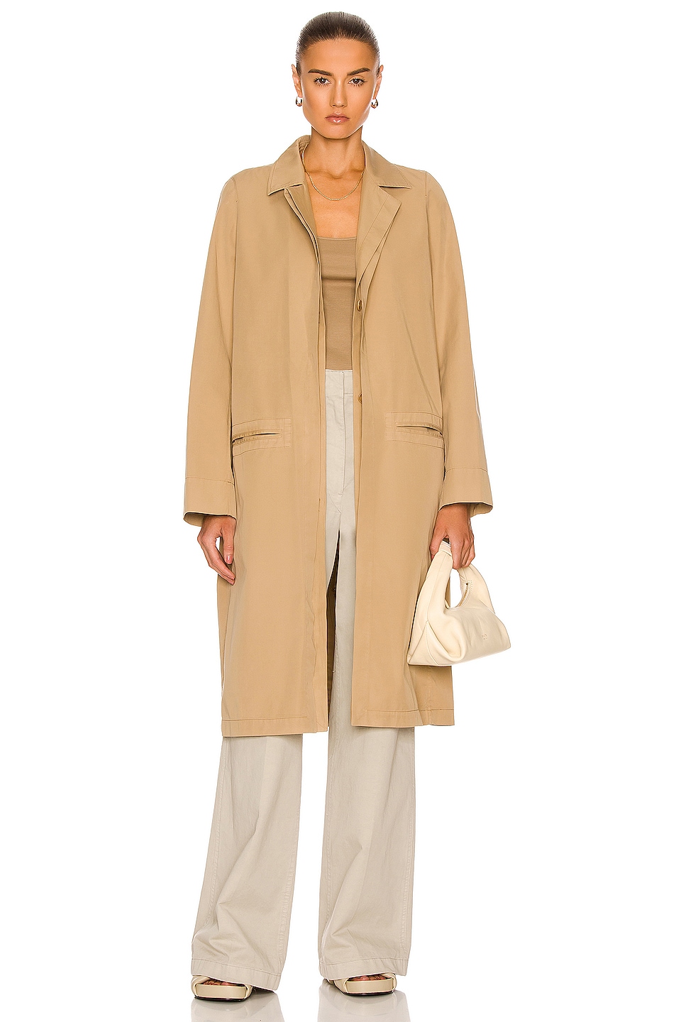 Image 1 of Lemaire Double Layer Coat in Kraft Beige