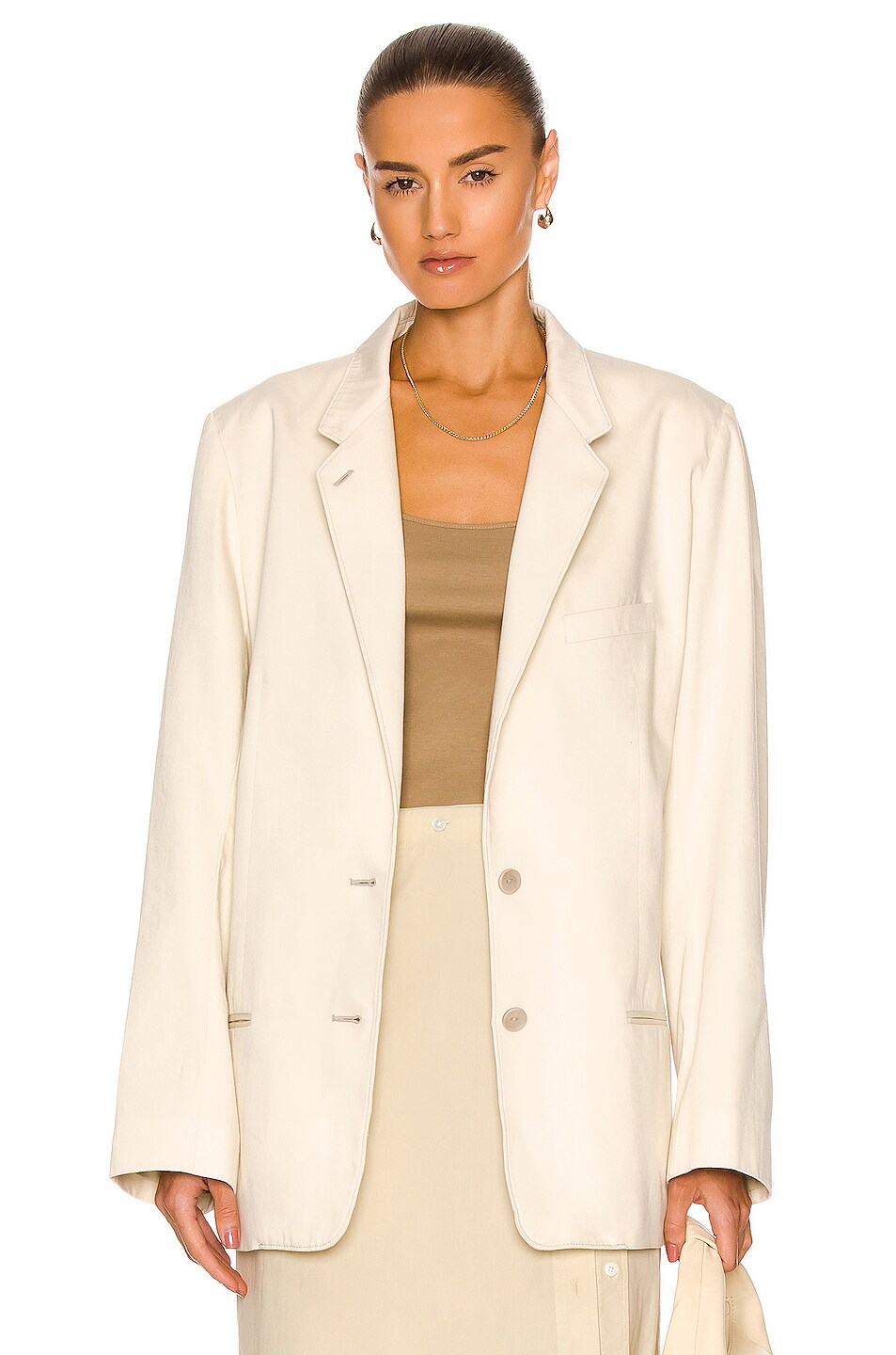 Image 1 of Lemaire Soft Suit Jacket in Creamy White