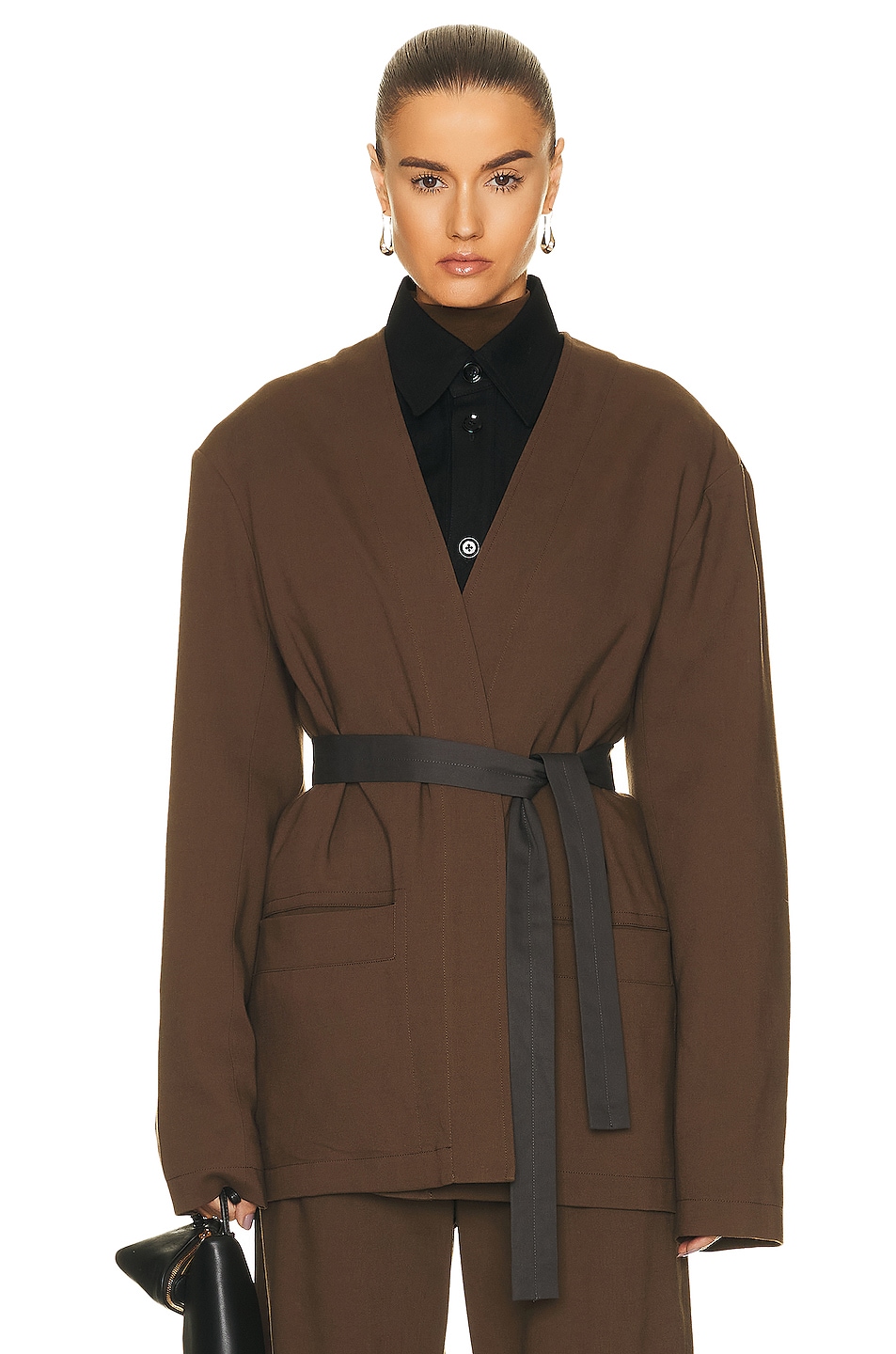 Image 1 of Lemaire Soft Jacket in Hazelnut Brown