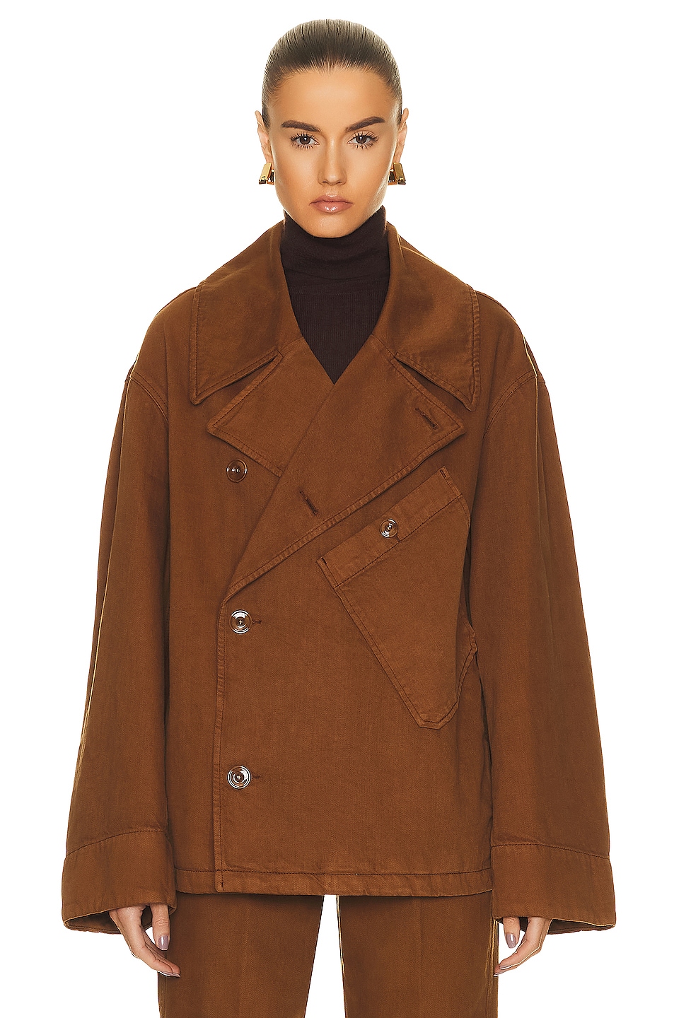 Lemaire Dispatch Jacket in Cigar | FWRD