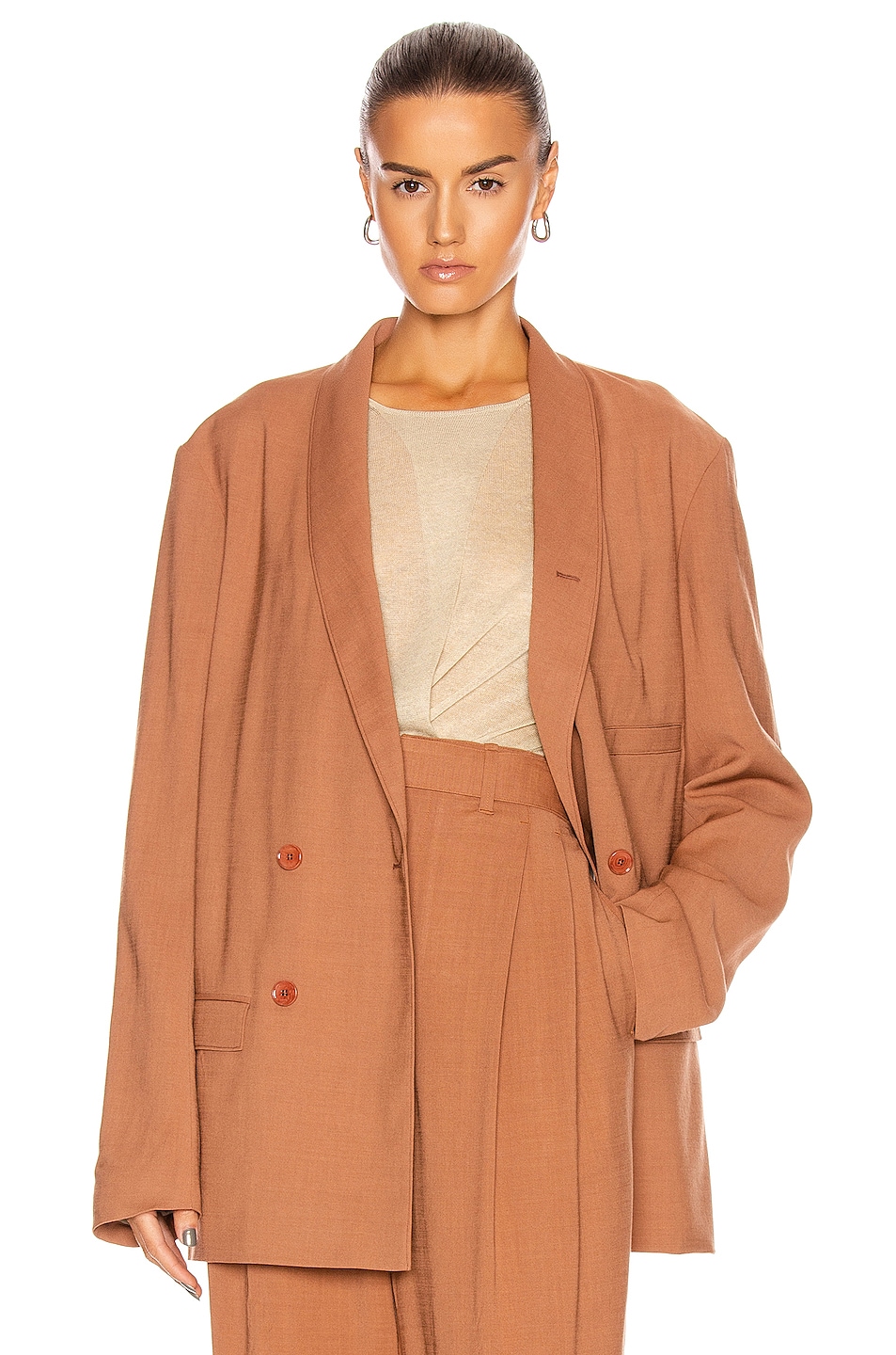 Image 1 of Lemaire Double Breasted Jacket in Copper