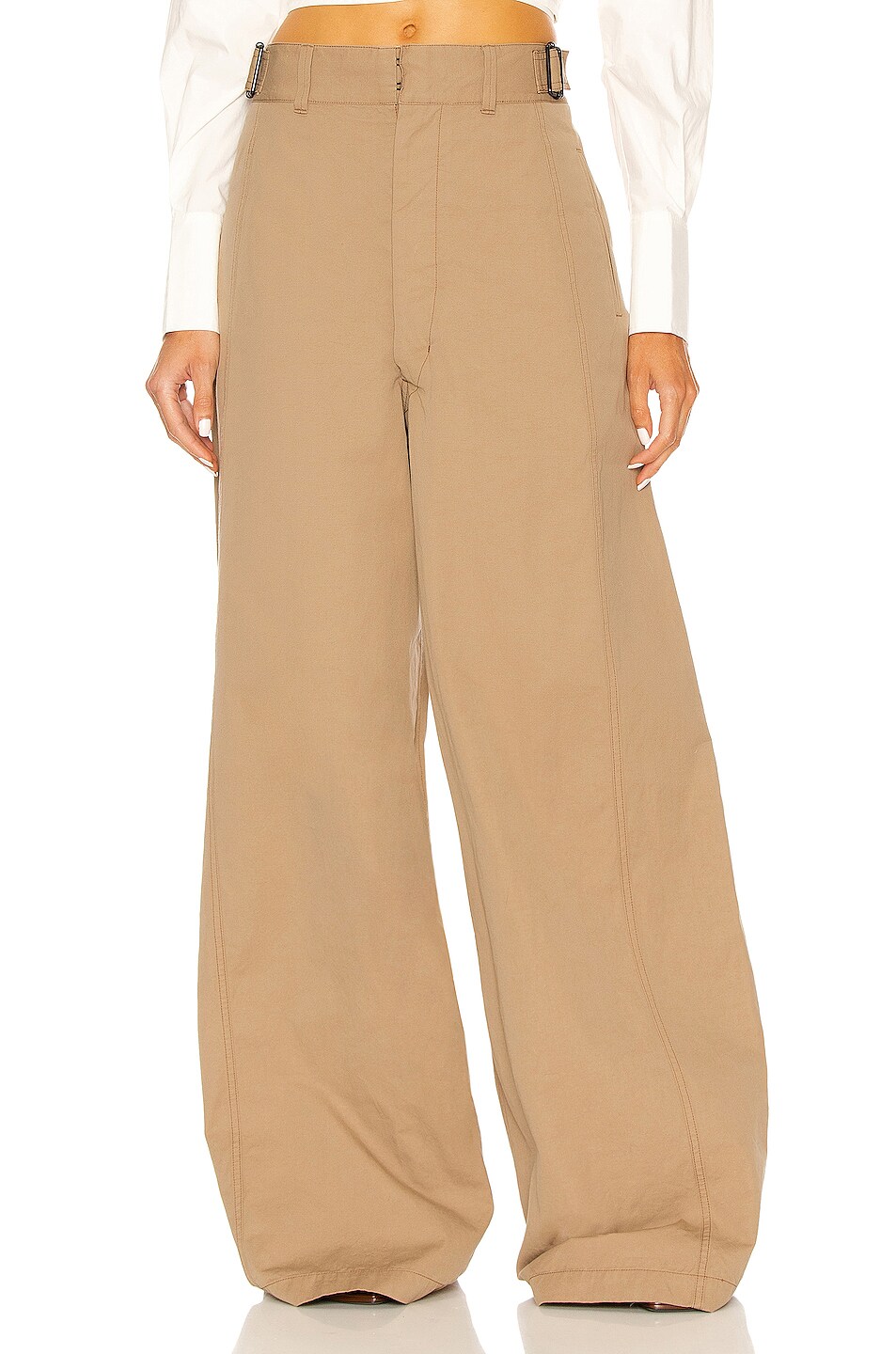 Image 1 of Lemaire Large Military Pant in Dark Beige