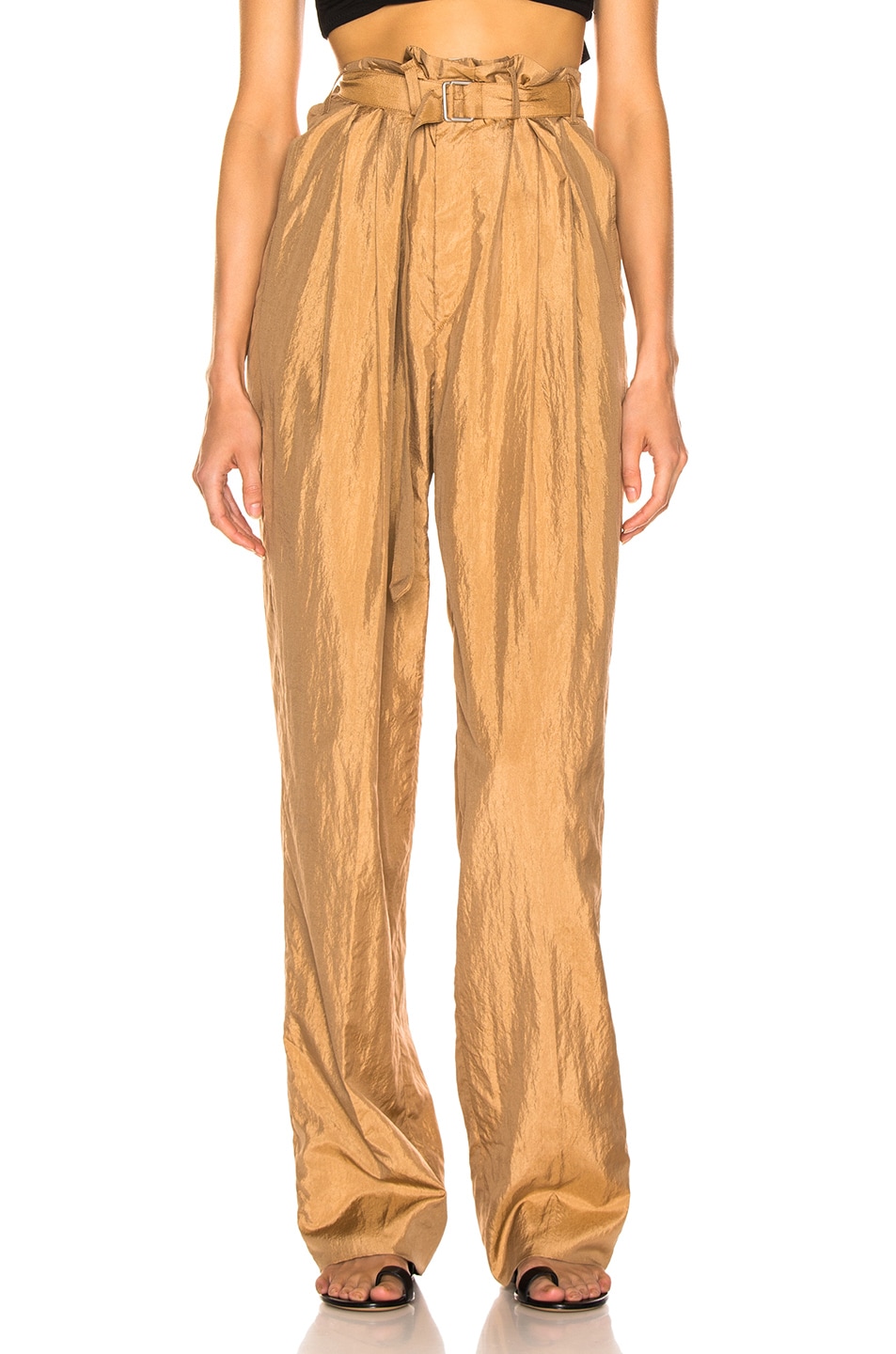 Image 1 of Lemaire Pleated Pant in Fawn Brown