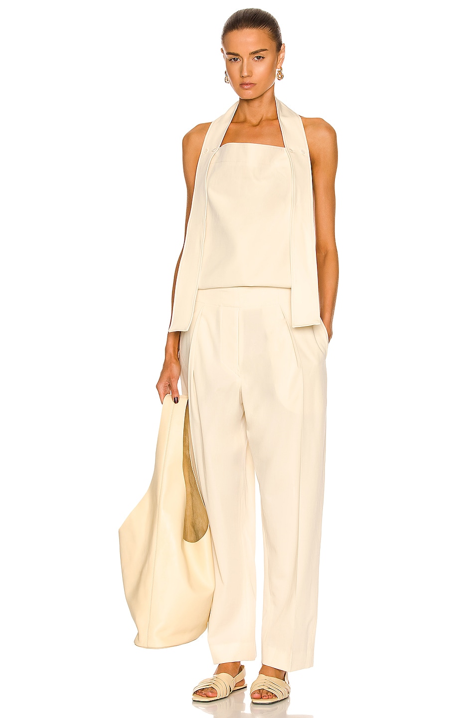 Image 1 of Lemaire Apron Pant in Almond Milk