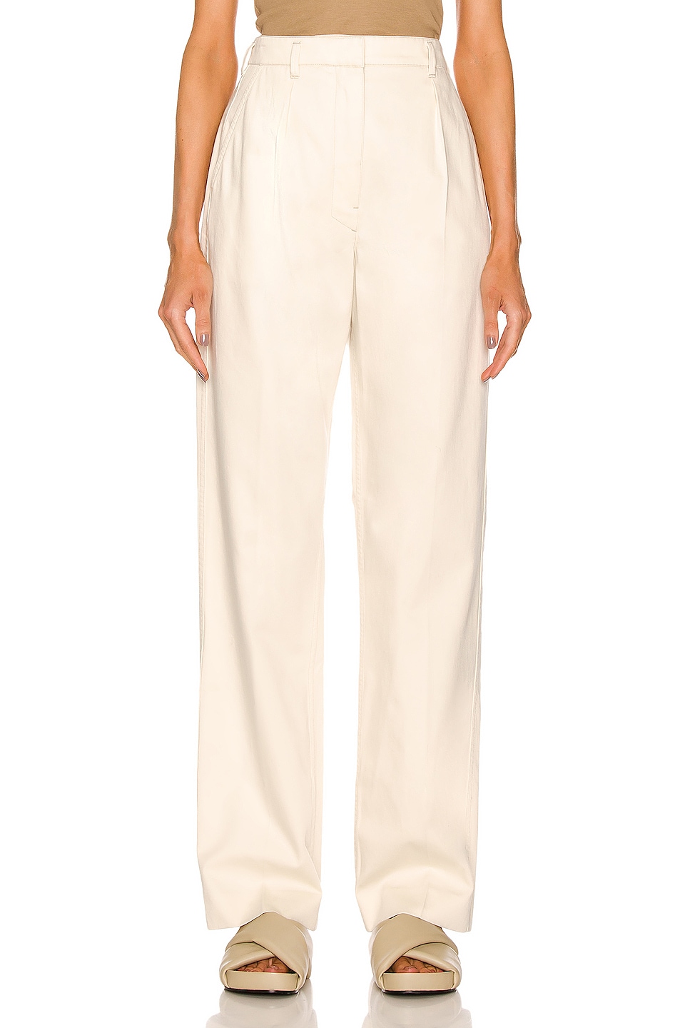 Image 1 of Lemaire Light Suit Pant in Creamy White