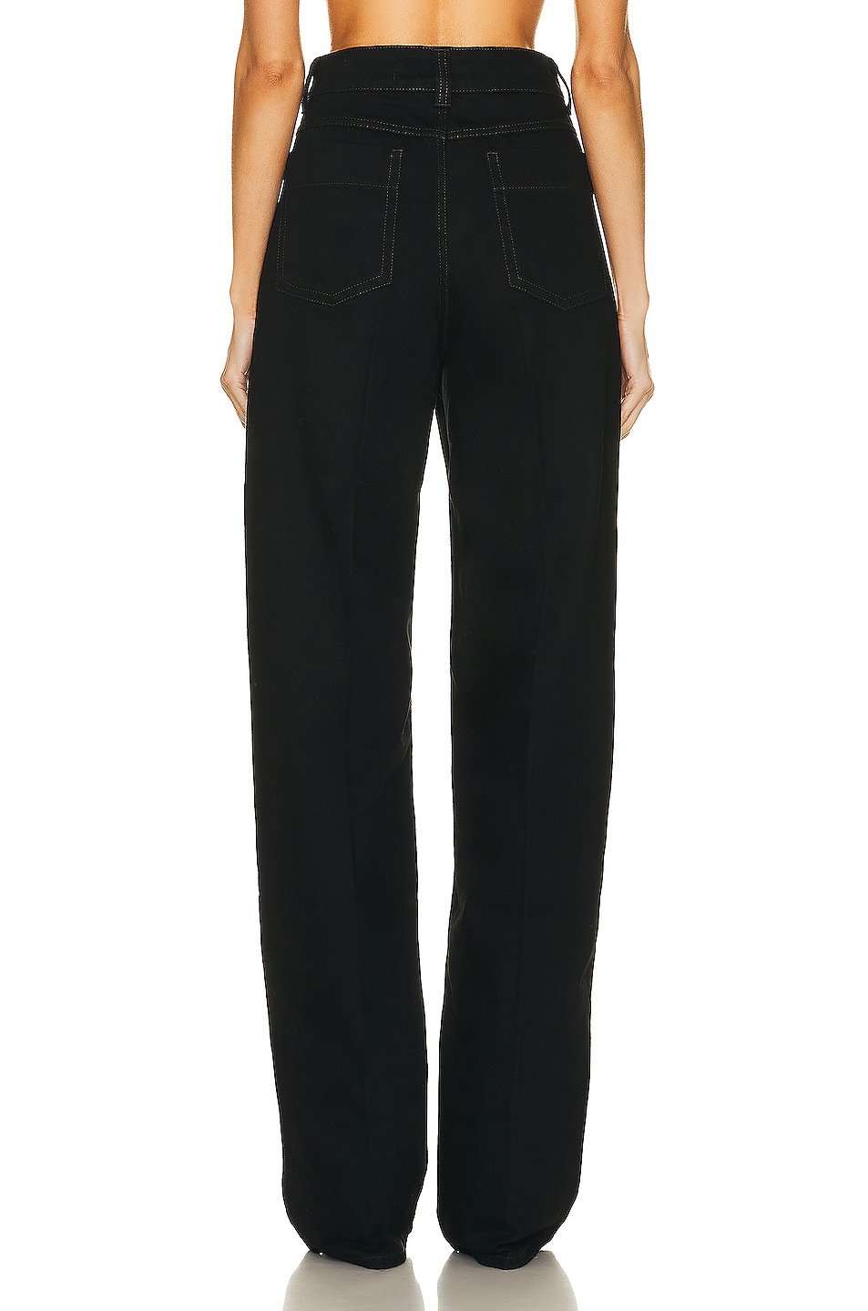 Lemaire Denim High Waisted Pant in Black | FWRD