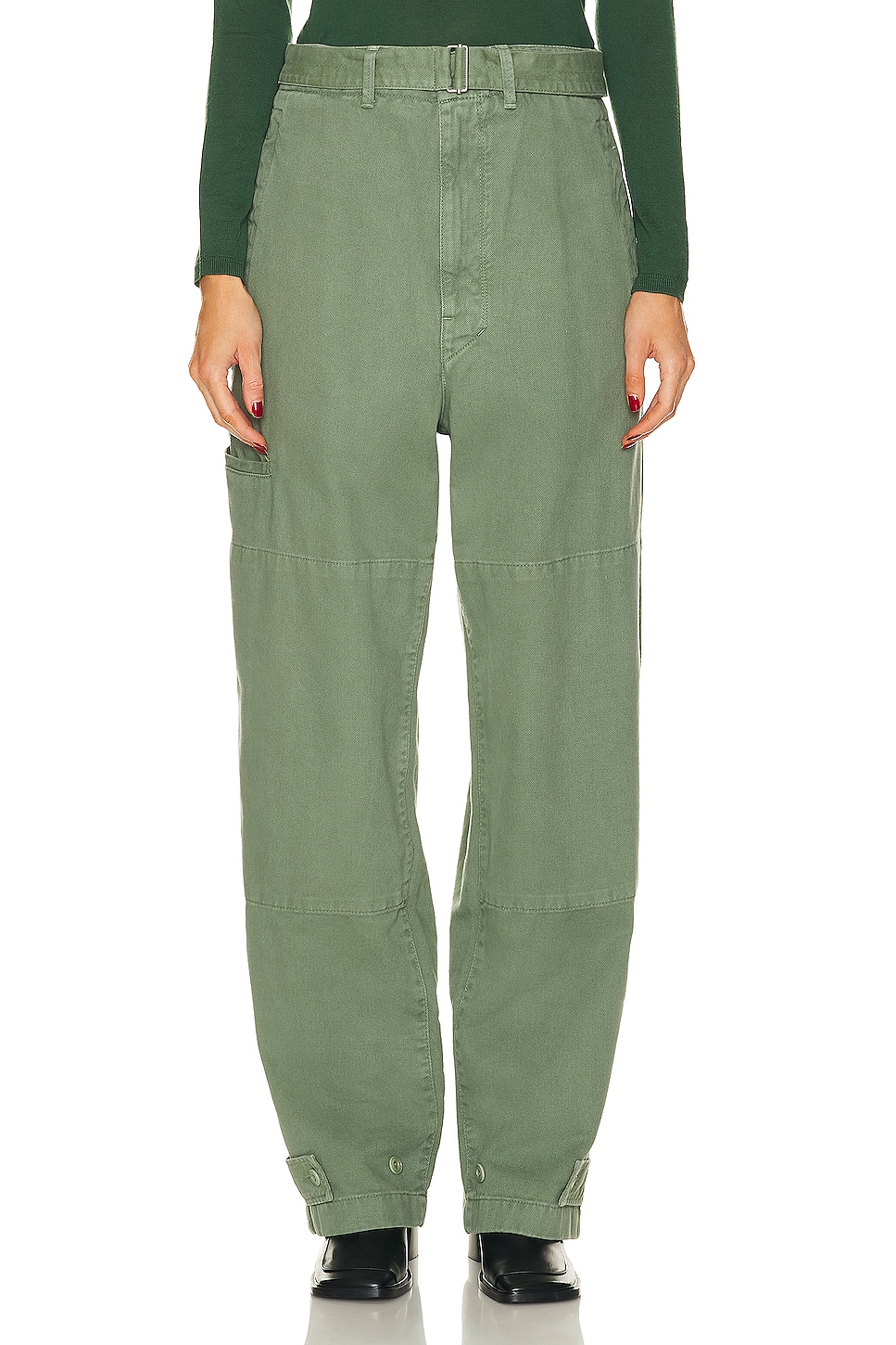 Image 1 of Lemaire Military Pant in Hedge Green