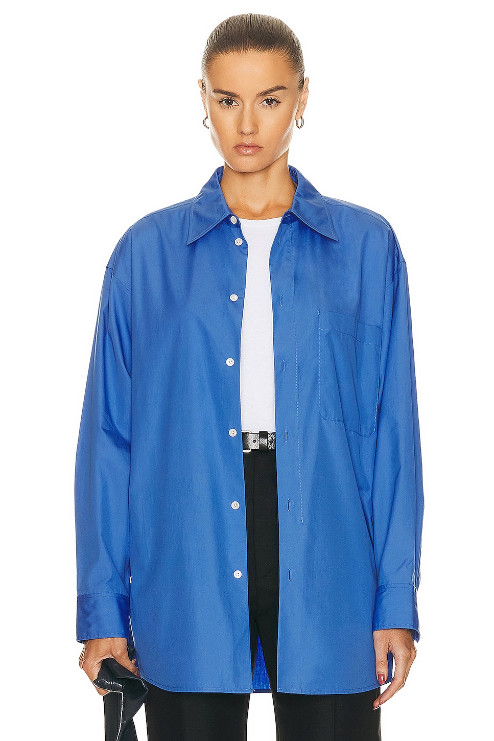 Image 1 of Lemaire Long Shirt in Cerulean