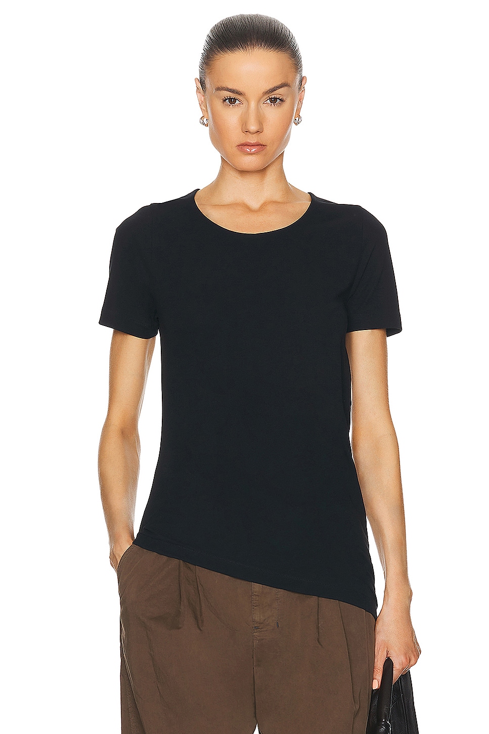 Image 1 of Lemaire Twisted T-shirt in Black