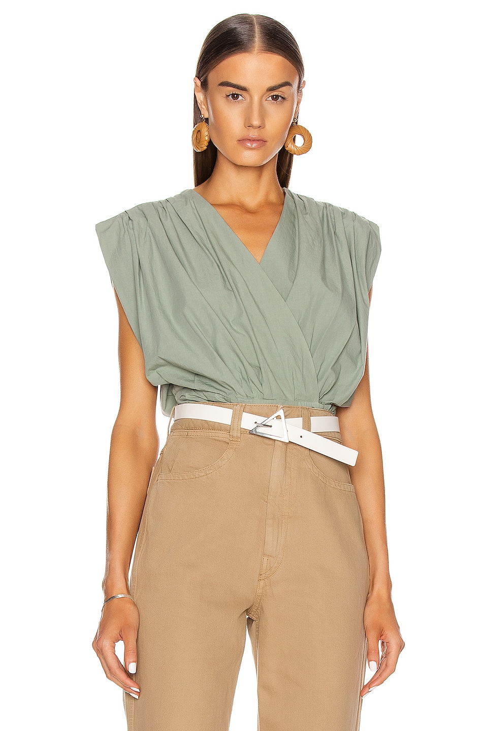 Image 1 of Lemaire Sleeveless Top in Khaki Grey
