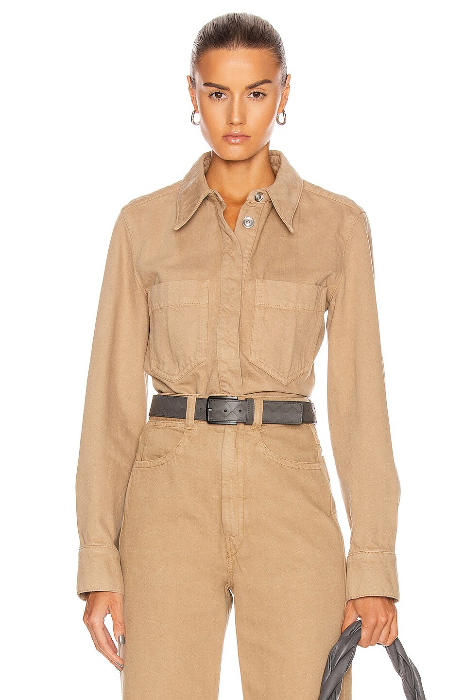 Image 1 of Lemaire Boxy Top in Beige